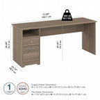 Bureau d'ordinateur à domicile avec tiroirs