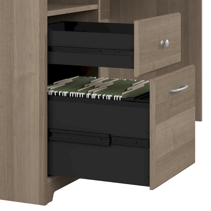 Home office computer desk with drawers