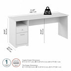 Bureau d'ordinateur à domicile avec tiroirs
