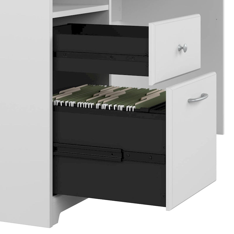 Home office computer desk with drawers
