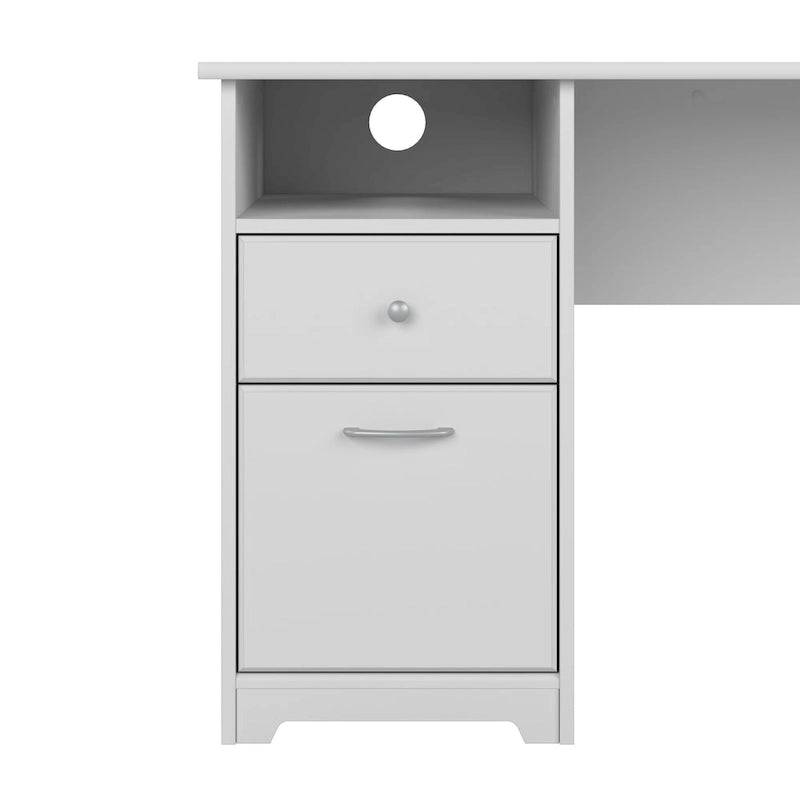 Home office computer desk with drawers