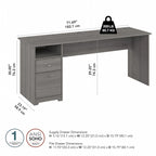 Bureau d'ordinateur à domicile avec tiroirs