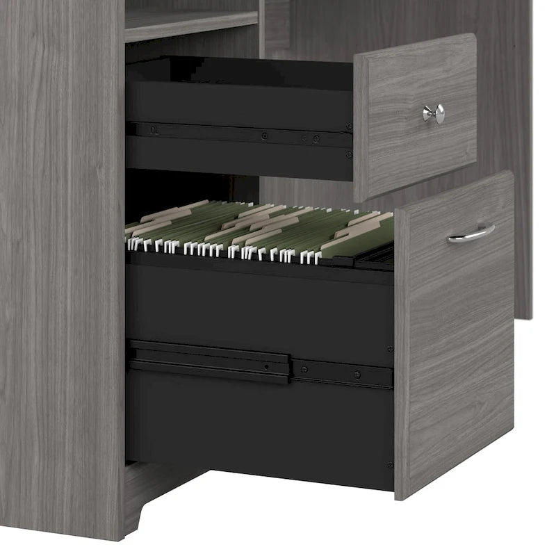 Home office computer desk with drawers