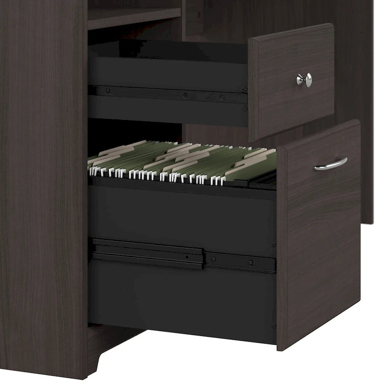 Home office computer desk with drawers