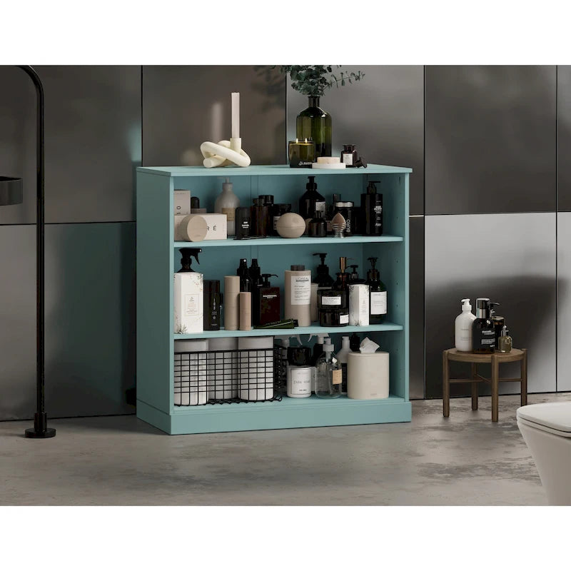 100% Solid Wood 32 Bathroom Cabinet with Adjustable Shelves