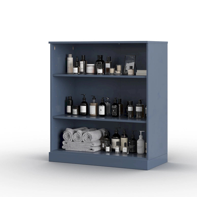 100% Solid Wood 32 Bathroom Cabinet with Adjustable Shelves
