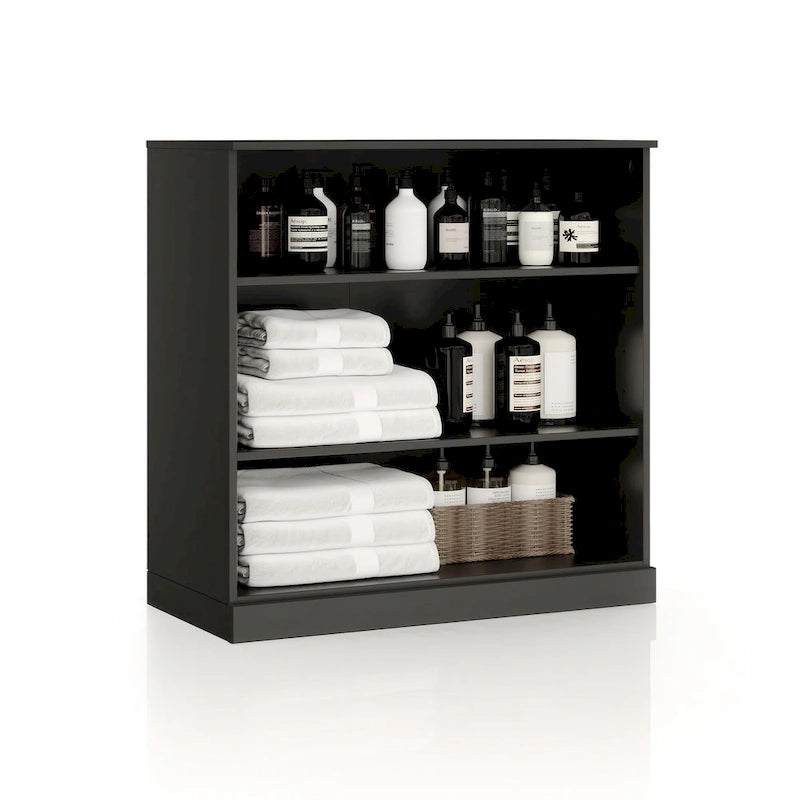100% Solid Wood 32 Bathroom Cabinet with Adjustable Shelves