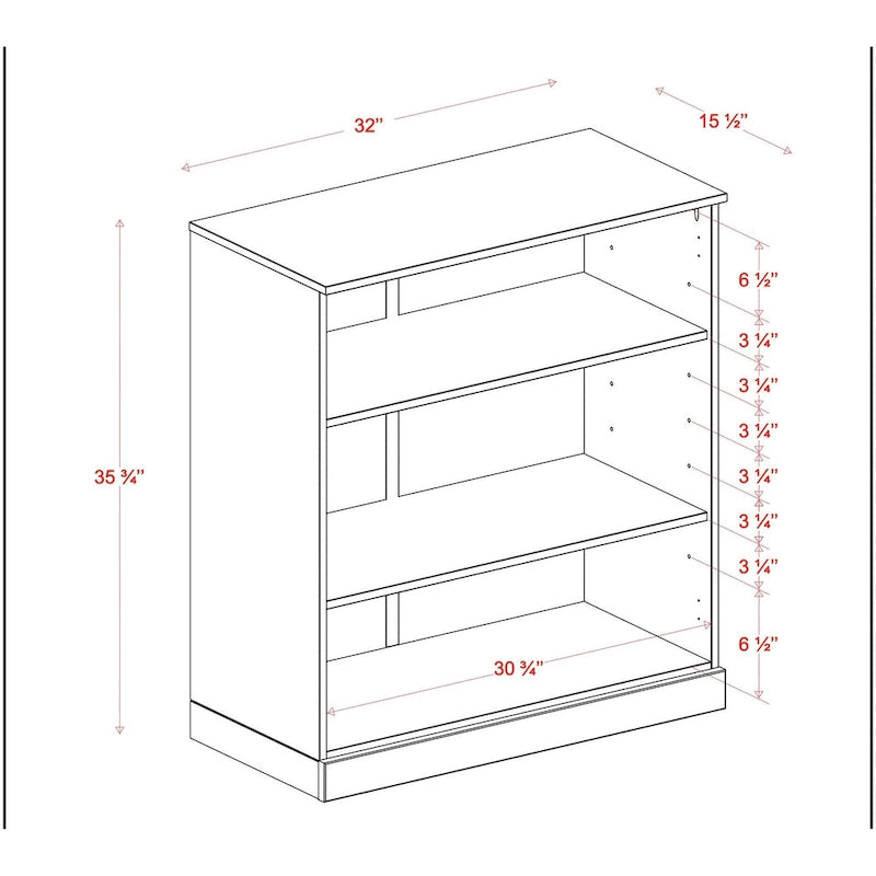 100% Solid Wood 32 Bathroom Cabinet with Adjustable Shelves