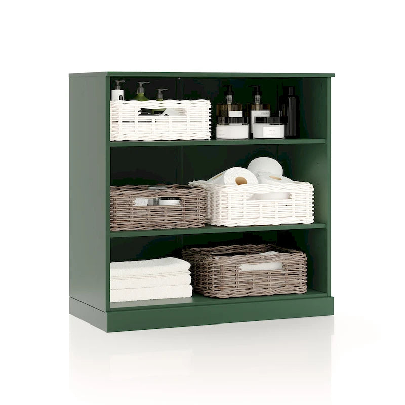 100% Solid Wood 32 Bathroom Cabinet with Adjustable Shelves