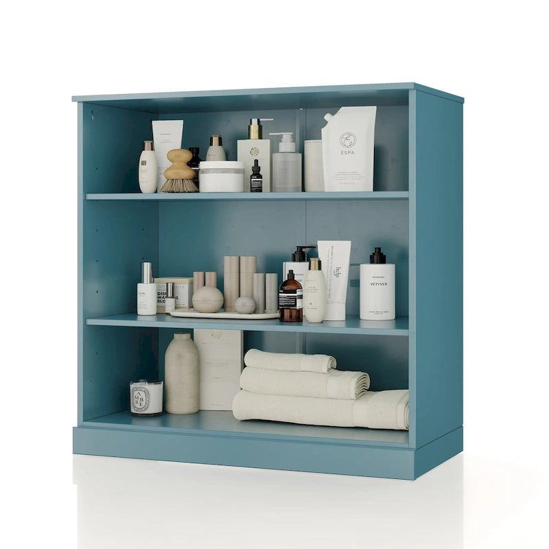 100% Solid Wood 32 Bathroom Cabinet with Adjustable Shelves