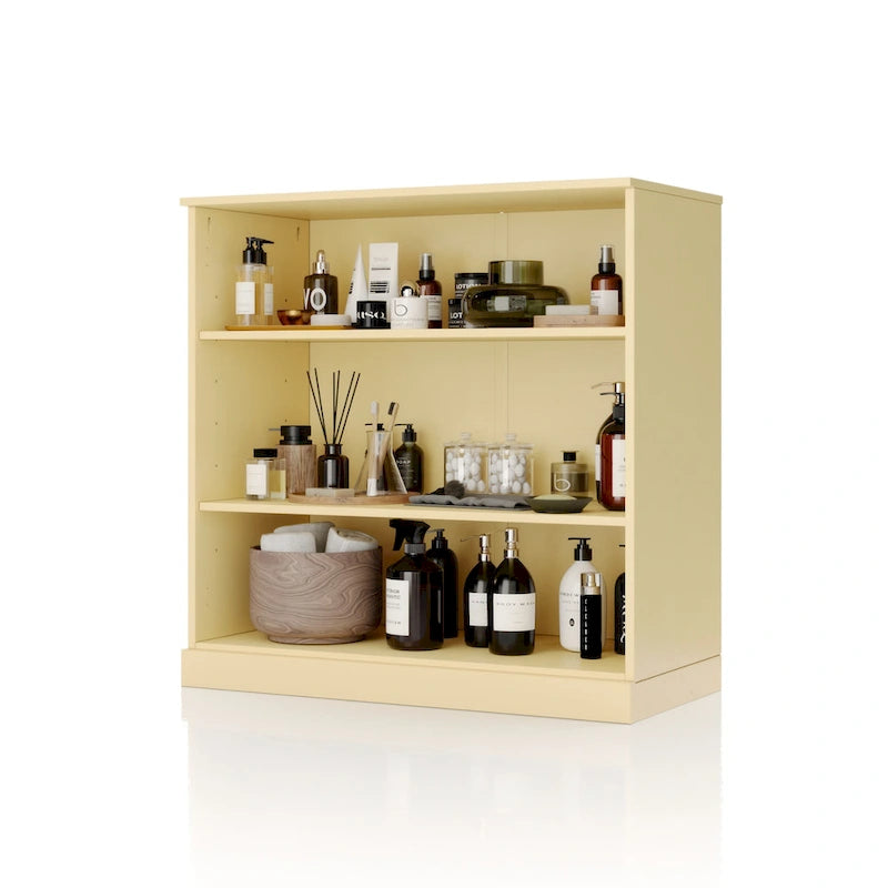 100% Solid Wood 32 Bathroom Cabinet with Adjustable Shelves