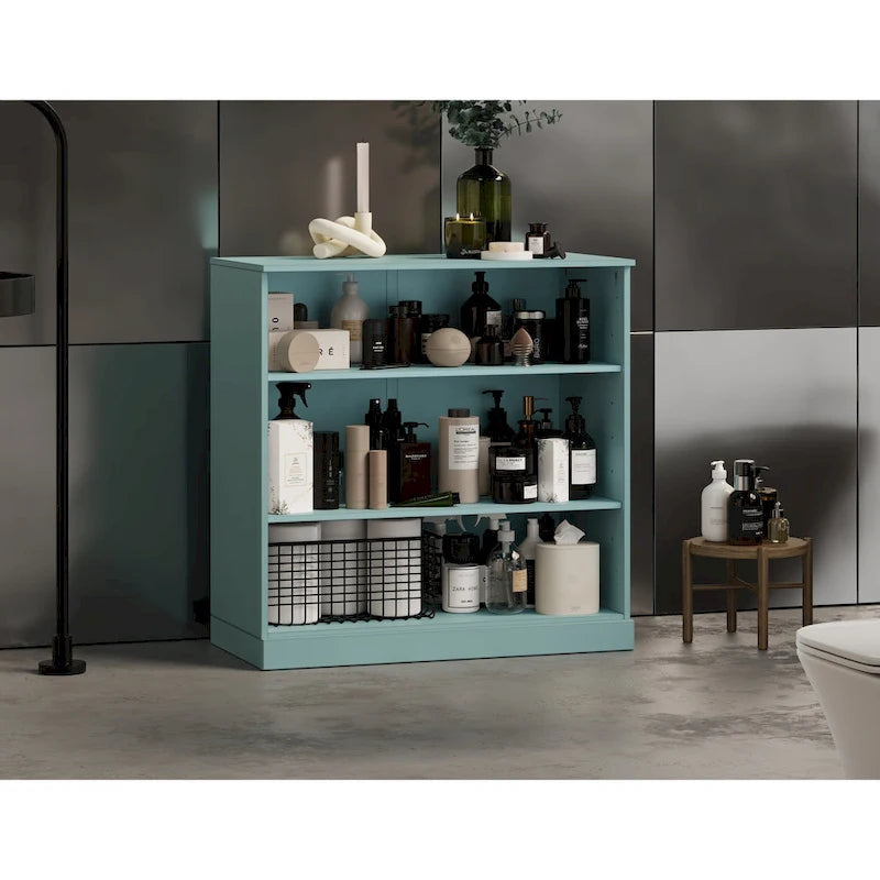 100% Solid Wood 32 Bathroom Cabinet with Adjustable Shelves