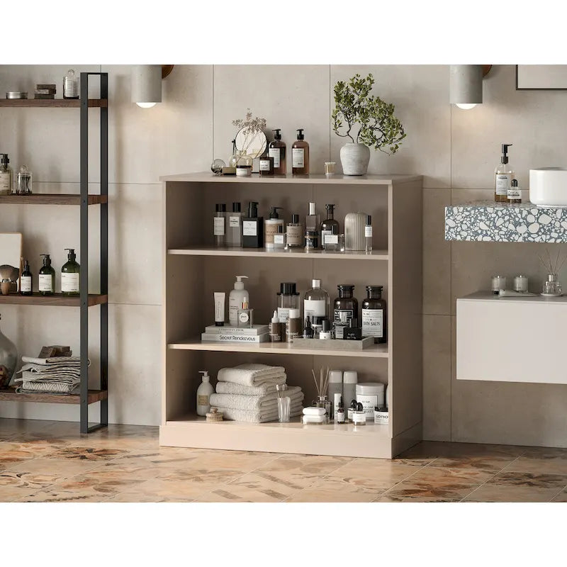 100% Solid Wood 32 Bathroom Cabinet with Adjustable Shelves