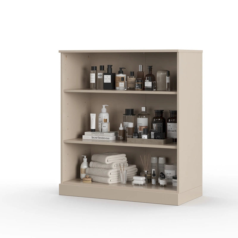 100% Solid Wood 32 Bathroom Cabinet with Adjustable Shelves