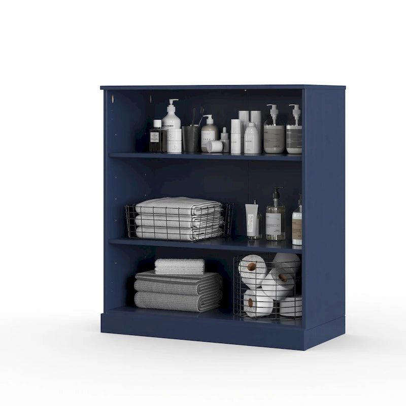 100% Solid Wood 32 Bathroom Cabinet with Adjustable Shelves