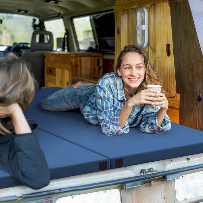 Memory Foam Camping Mattress with Anti-slip Bottom Travel Bag - See Details