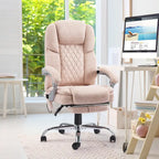 Chaise de bureau de massage chauffante avec repose-pieds, chaise de bureau ergonomique inclinable avec support lombaire et hauteur réglable.