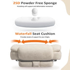 Chaise de bureau de massage chauffante avec repose-pieds, chaise de bureau ergonomique inclinable avec support lombaire et hauteur réglable.