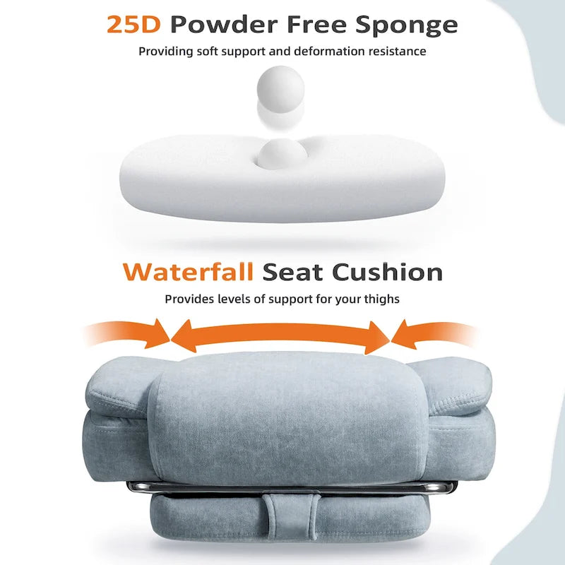 Heated Massage Office Chair with Footrest, Ergonomic Reclining Desk Chair with Lumbar Support and Adjustable Height.