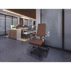 Chaise de bureau moderne à dossier haut marron en cuir PU côtelé pivotante pour salle de conférence, bureau, visiteur, vintage, rétro, direction