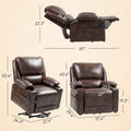 Power Lift Recliner Chair Sofa with Vibration Massage and Heat, Overstuffed Reclining Chair with Remote Control