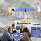 Table de tennis de table taille moyenne 6 pieds, pliable et portable, avec filet, pour jeux intérieurs et extérieurs