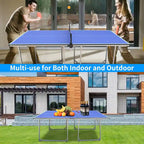 Table de tennis de table taille moyenne 6 pieds, pliable et portable, avec filet, pour jeux intérieurs et extérieurs