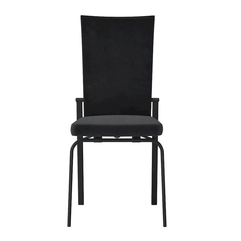 Black Motion-back Side Chair, Set of 2, Fully Assembled