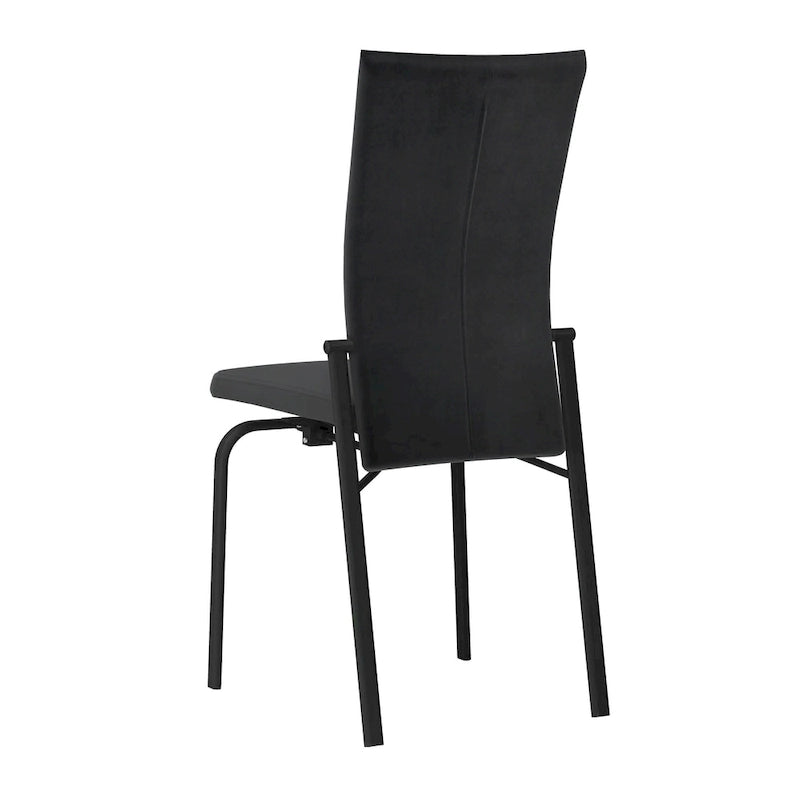 Black Motion-back Side Chair, Set of 2, Fully Assembled