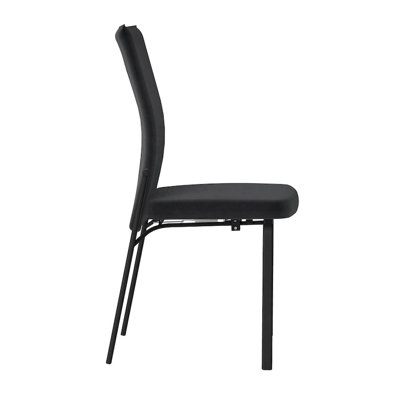 Black Motion-back Side Chair, Set of 2, Fully Assembled