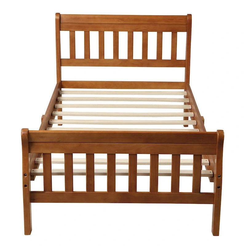 Wood Platform Bed Twin Bed Frame Panel Bed Mattress Foundation