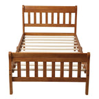 Lit plateforme en bois - Cadre de lit simple - Sommier à lattes