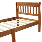 Lit plateforme en bois - Cadre de lit simple - Sommier à lattes