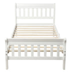 Lit plateforme en bois - Cadre de lit simple - Sommier à lattes