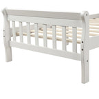 Lit plateforme en bois - Cadre de lit simple - Sommier à lattes