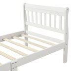 Lit plateforme en bois - Cadre de lit simple - Sommier à lattes