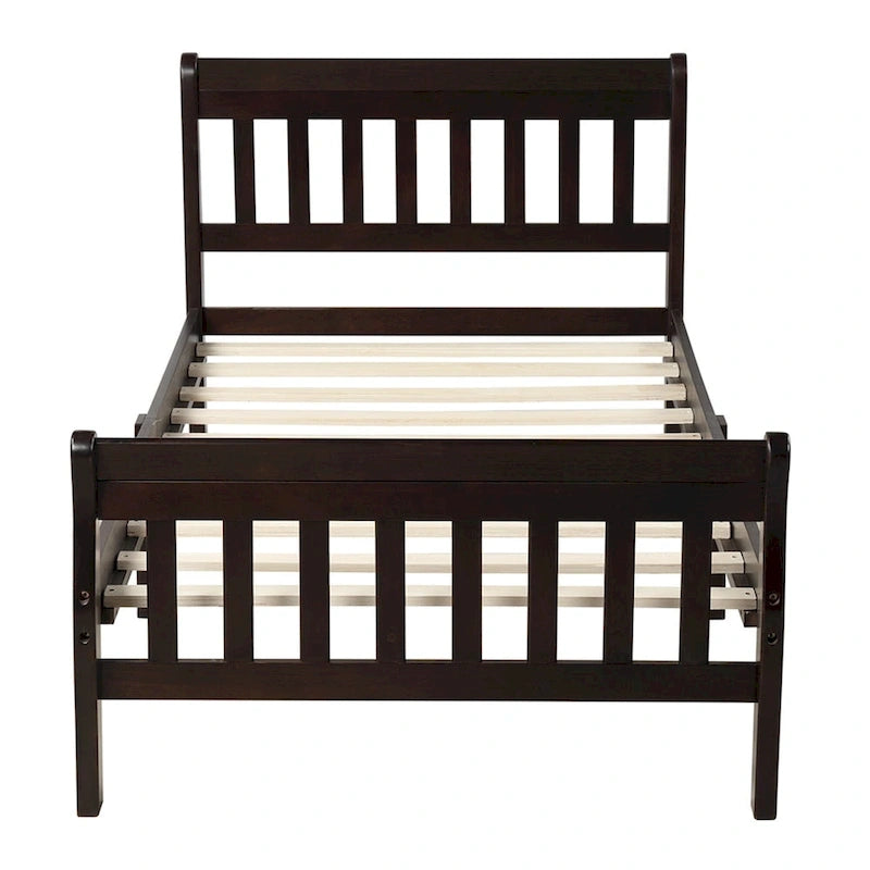 Wood Platform Bed Twin Bed Frame Panel Bed Mattress Foundation