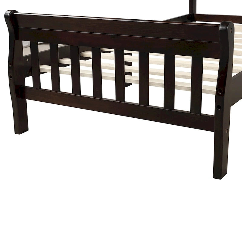 Wood Platform Bed Twin Bed Frame Panel Bed Mattress Foundation