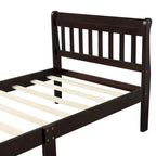 Lit plateforme en bois - Cadre de lit simple - Sommier à lattes