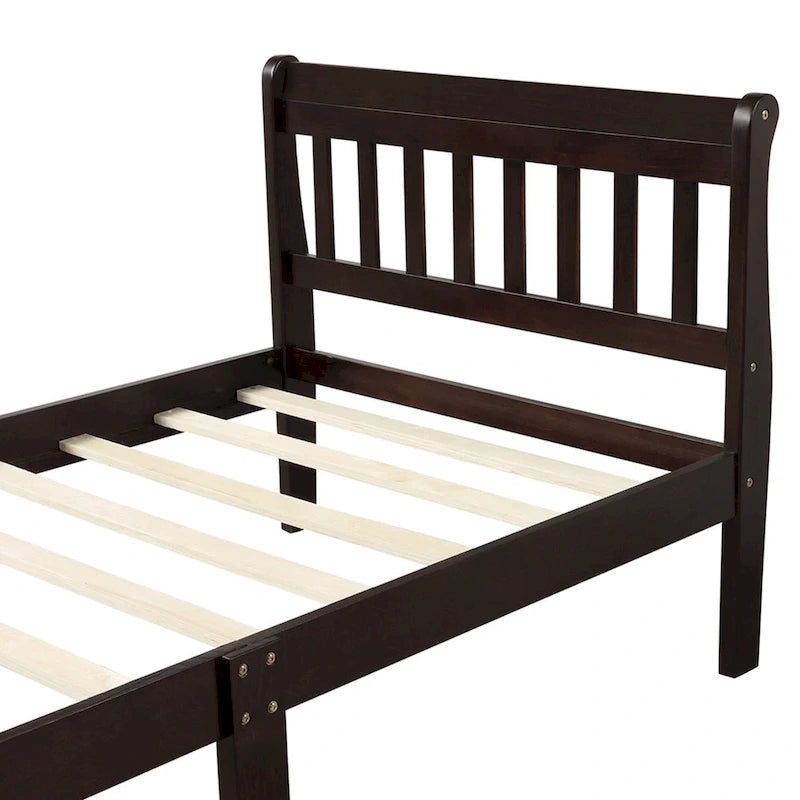 Wood Platform Bed Twin Bed Frame Panel Bed Mattress Foundation
