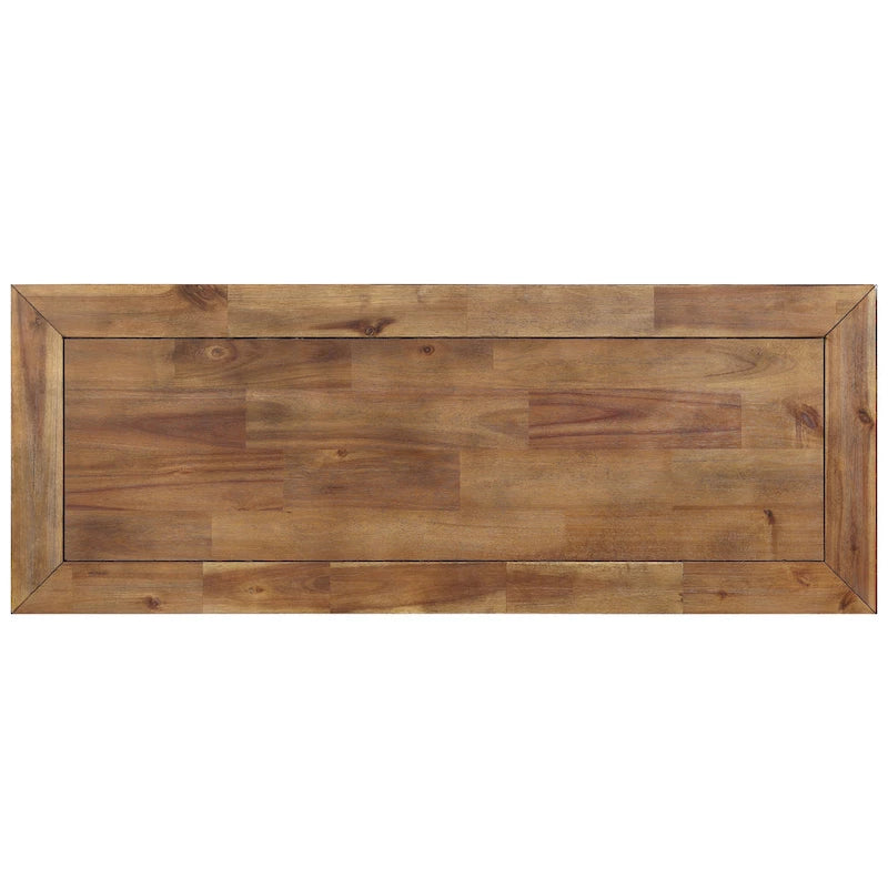 Industrial style wooden and metal console table