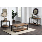 Console en bois et métal de style industriel