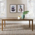 Antique honey-colored rectangular leg table