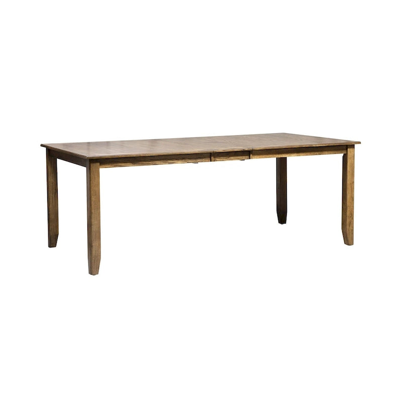 Antique honey-colored rectangular leg table