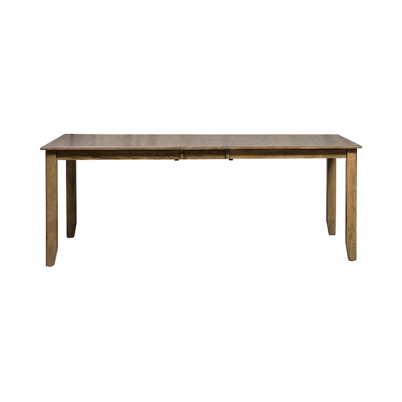 Antique honey-colored rectangular leg table