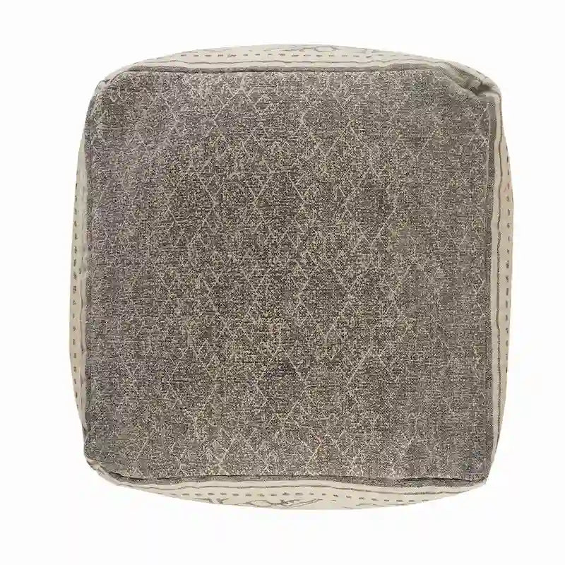 Handmade Geometric Rustic Farmhouse Pouf