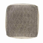 Pouf fait main géométrique rustique de style ferme