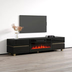Meuble TV avec cheminée