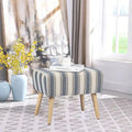 Ottoman Foot Rest Stool with Wood Legs