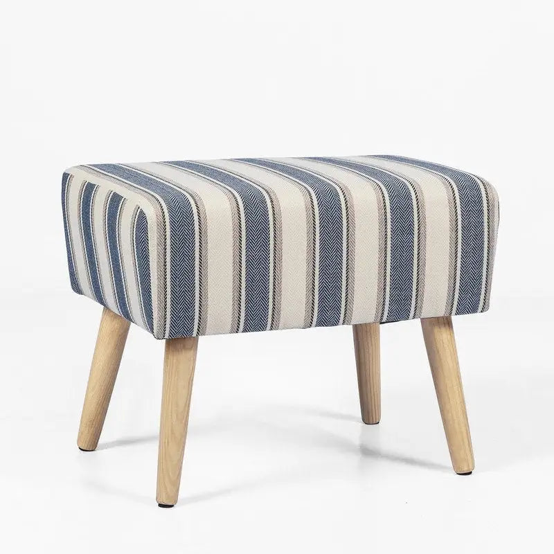 Ottoman Foot Rest Stool with Wood Legs